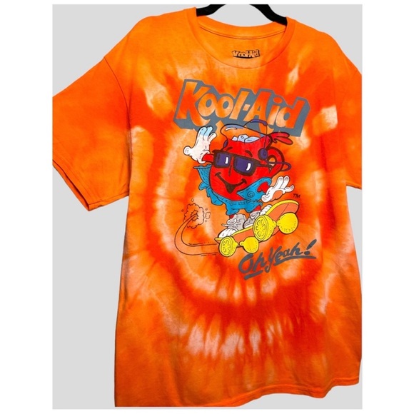 90s KOOLAID CUSTOM BLEACH DYE RETRO GRAPHIC KOOL AID OVERSIZED TEE - Picture 2 of 7
